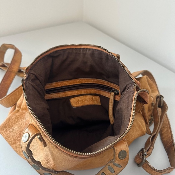 Free People Ellie Brown Leather Studded Backpack main image 6